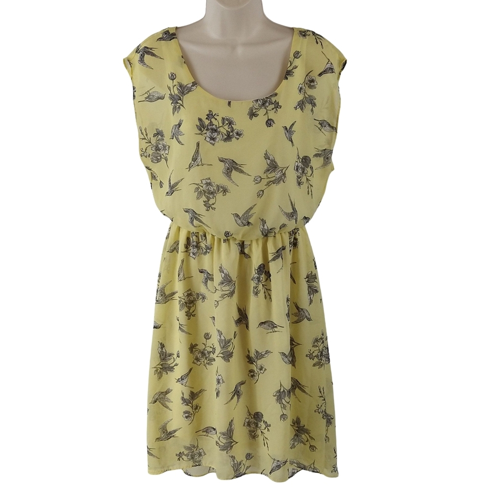 Maurices Yellow Floral High Low Dress